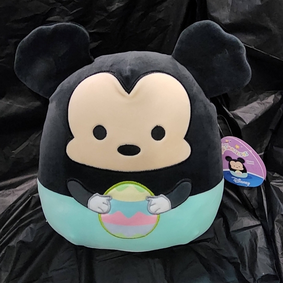 NEW Squishmallows Original Disney 10 inch Mickey Mouse Holding Egg Rare - Picture 1 of 3